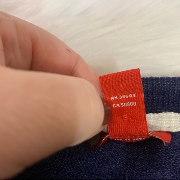👻3/$15 Last Chance Sale!👻 Izod Navy and White Light Weight Sleeve Sweater Large - Picture 9 of 9